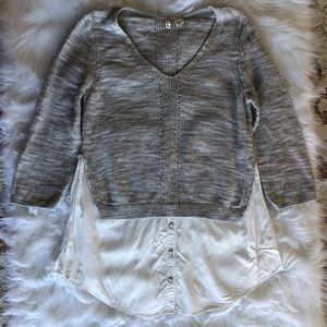 Anthropologie Moth Aselin Layered Shirt Sweater